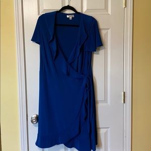 Royal blue, wrap dress